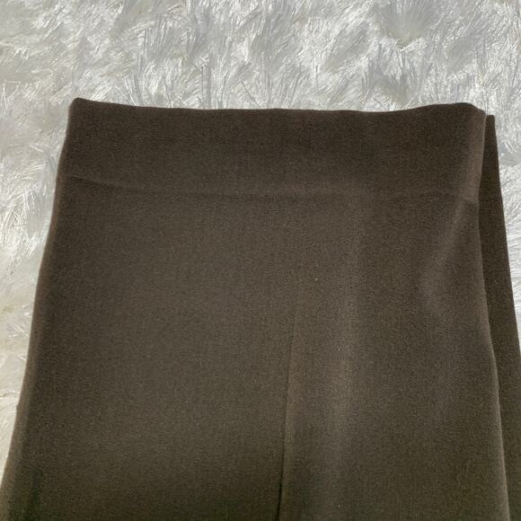 Dark Brown Trousers Flat Front Sz 4 - Picture 2 of 8